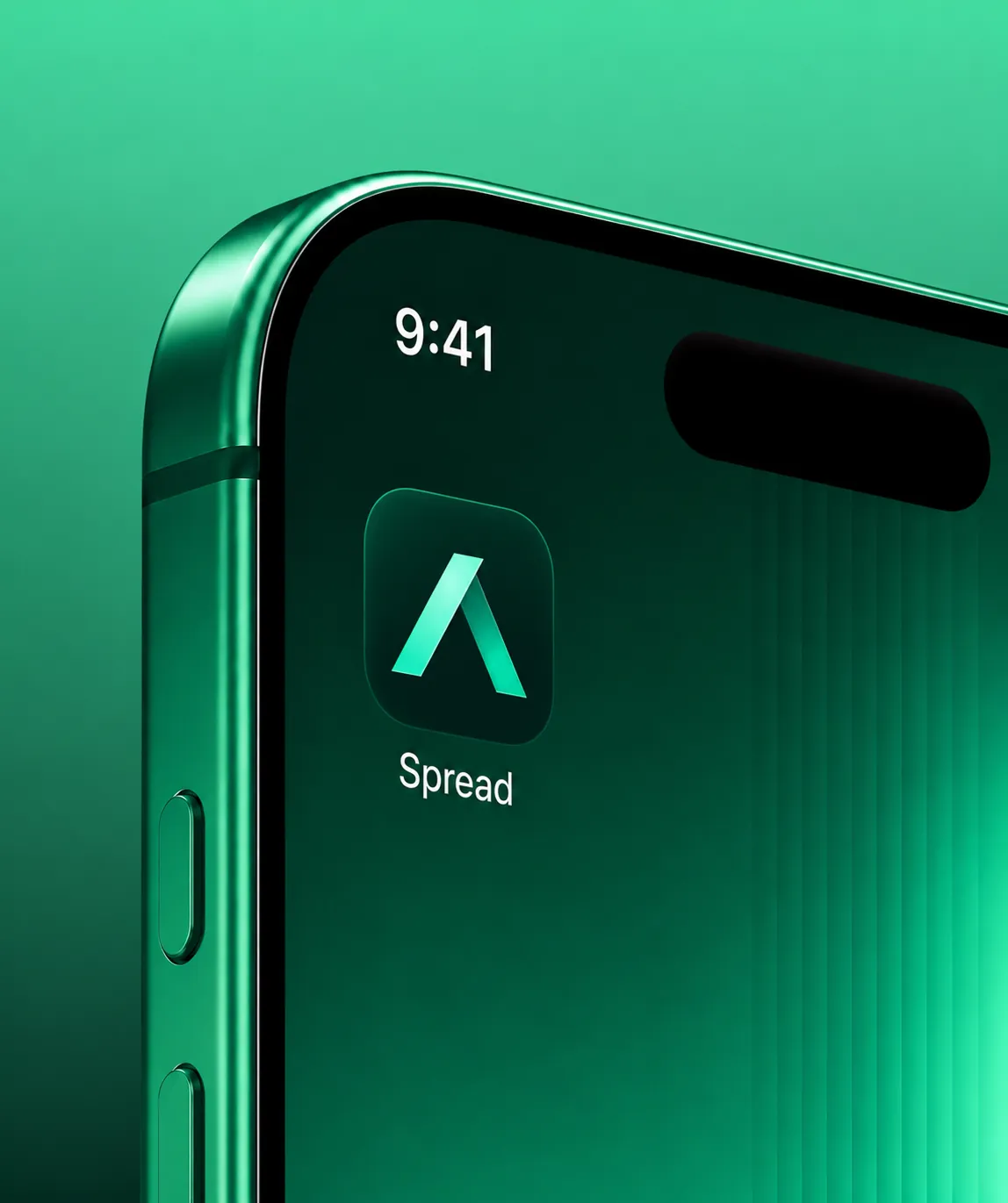Phone home screen showing the Spread app icon.